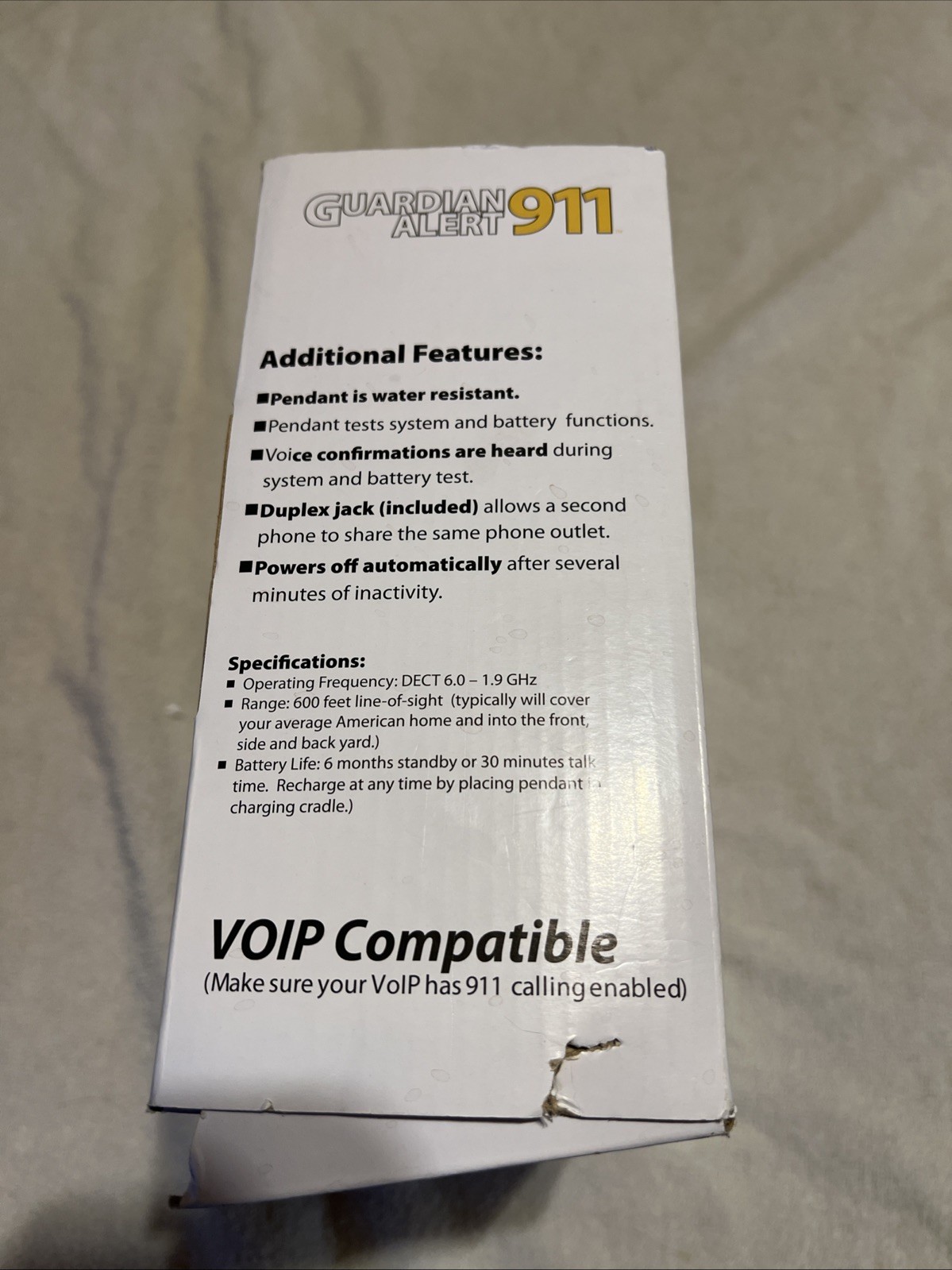 LogicMark Guardian Alert 911 DECT 6.0 Senior Medical Alert No Fees VOIP Landline