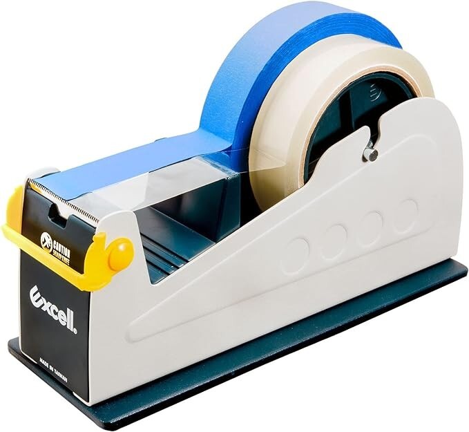Excell Heavy Duty Steel Desk Tape Dispenser (2" Wide) Padded Foam Base
