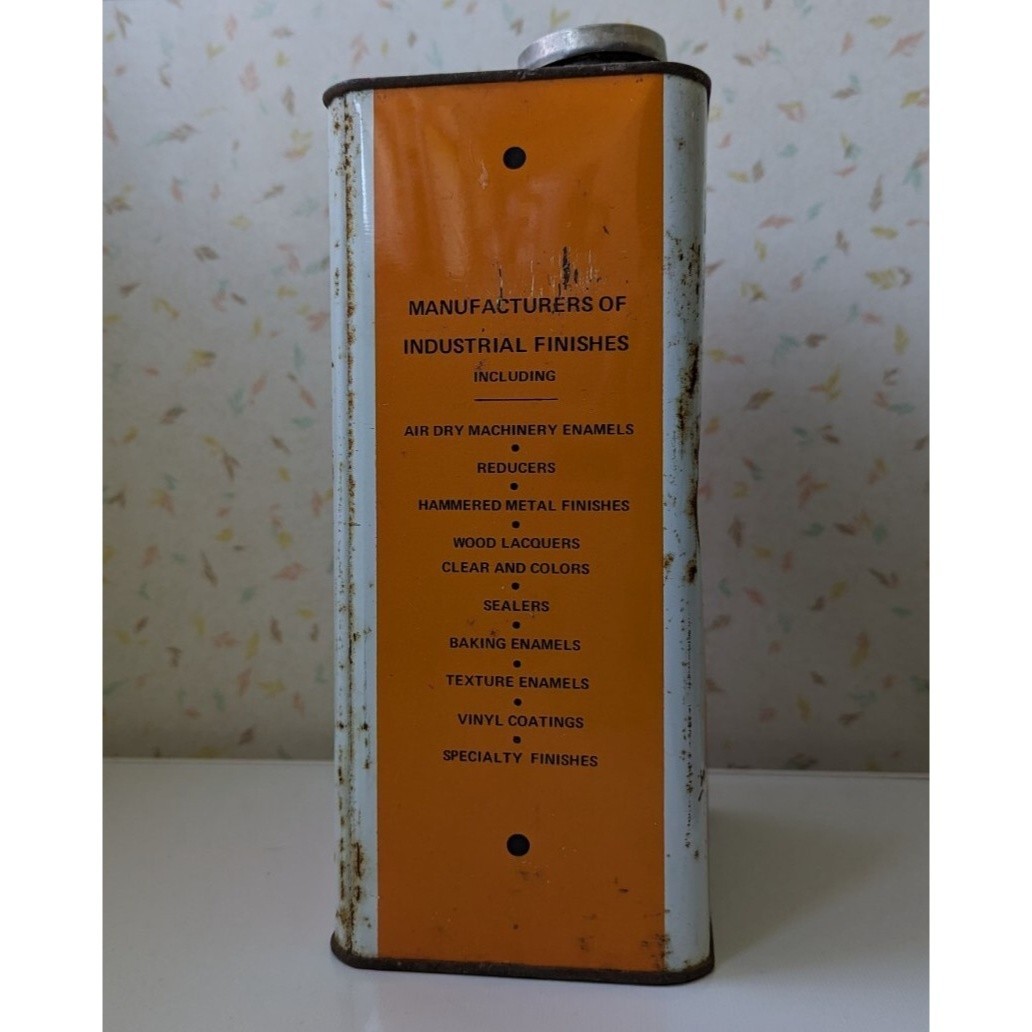 RANDOLPH PRODUCTS Flight Proven Aircraft Finish Tin Airplane Graphic Vintage