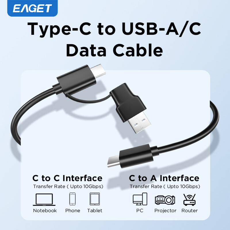 EAGET SE150D M.2 SATA NVMe Dual-Protocol Portable Transparent External Enclosure
