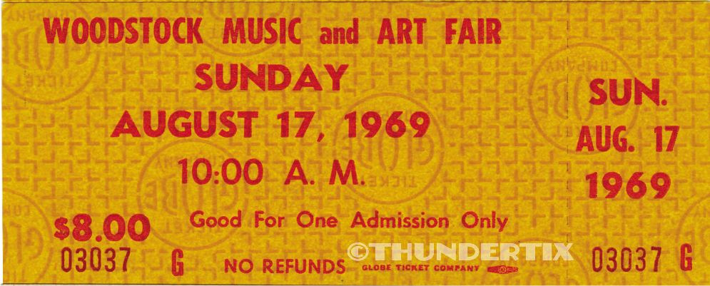 5 1968 -77 UNUSED FULL TICKETS Cream, Hendrix, Led Zeppelin, Pink Floyd reprint