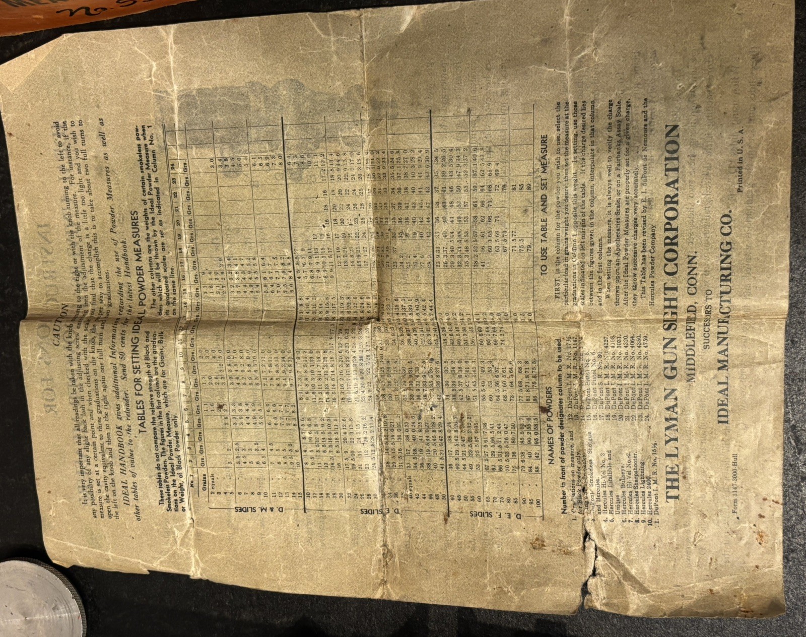 Vintage LYMAN No. 55 Ideal Powder Measure in original box w/instructions