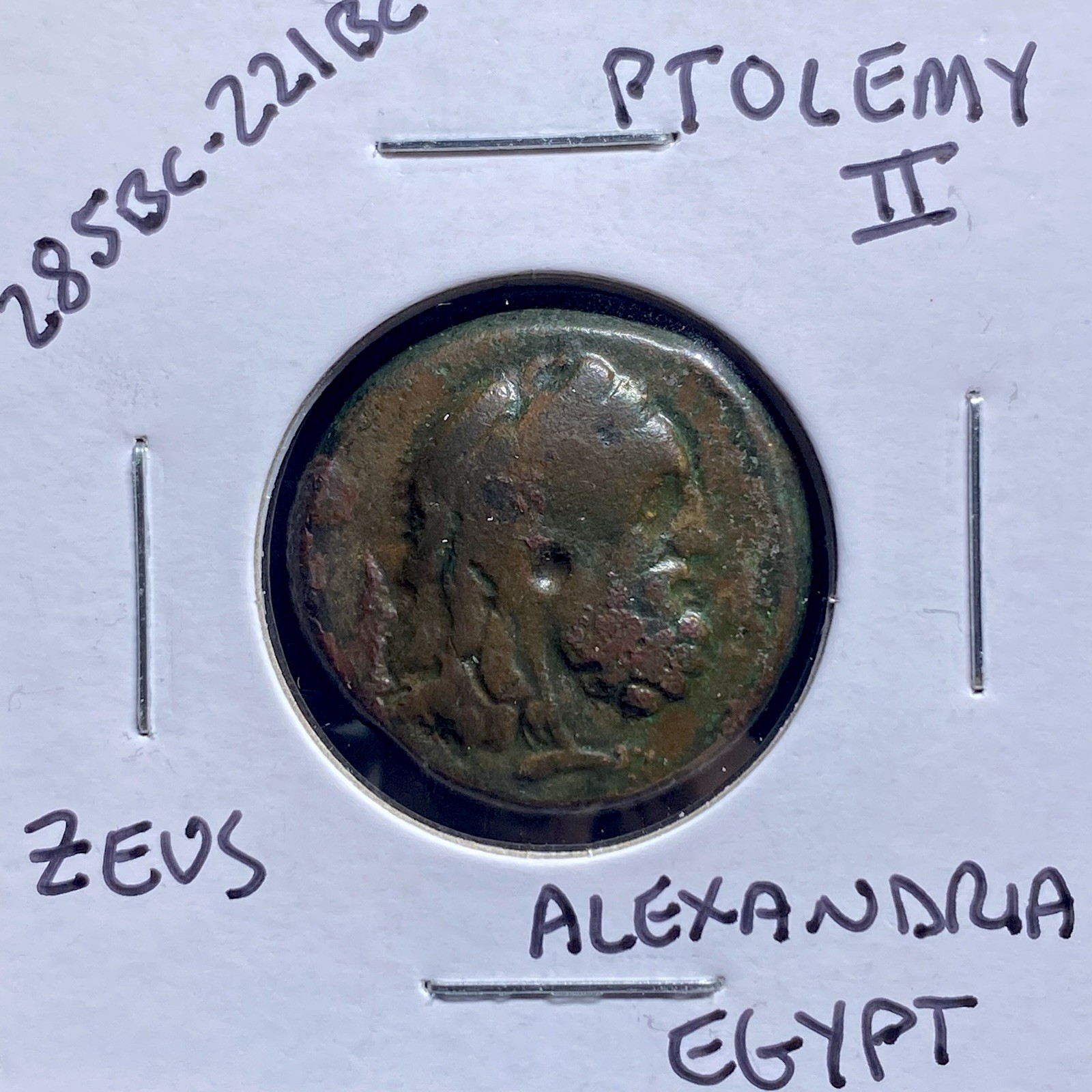 Alexandria Egypt under Greek Rule Coin King Ptolemy II Rare Genuine Zeus Eagle