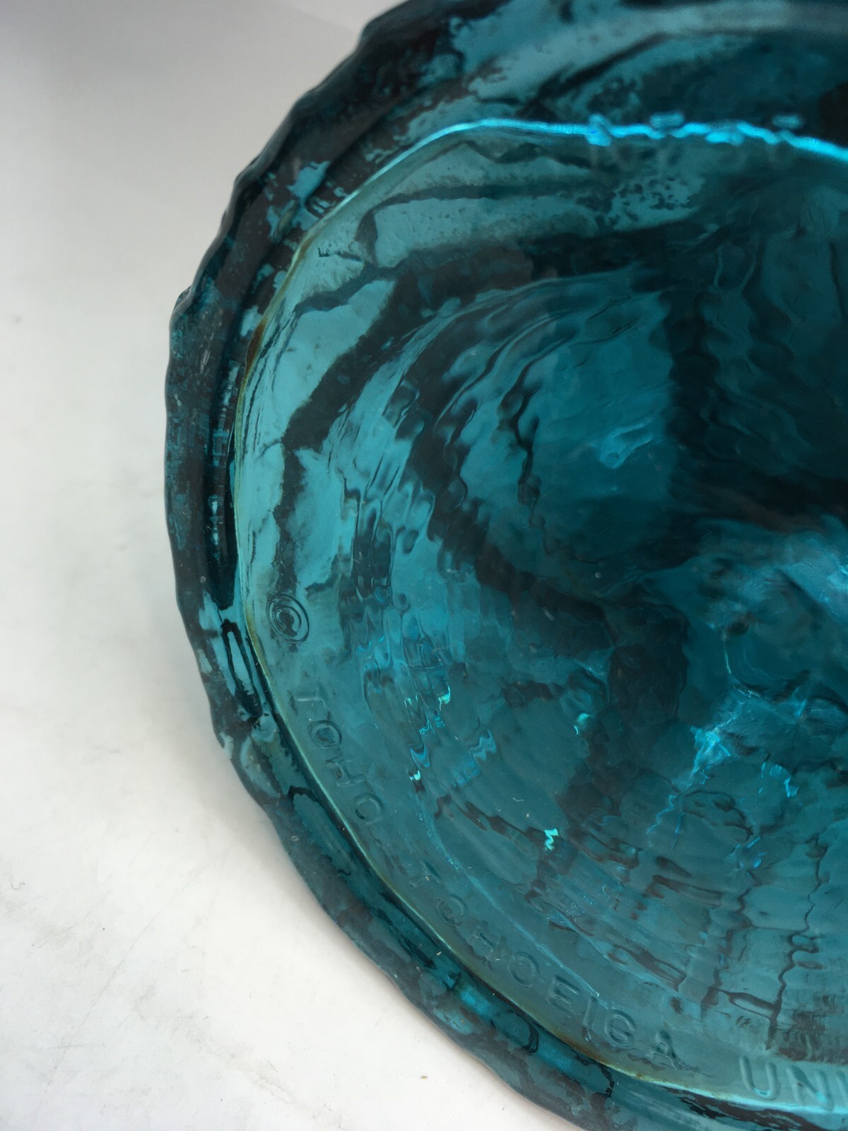 Godzilla Limited Decanter Vintage Blue Glass Bottle TOHO UNICON JAPAN 1980s