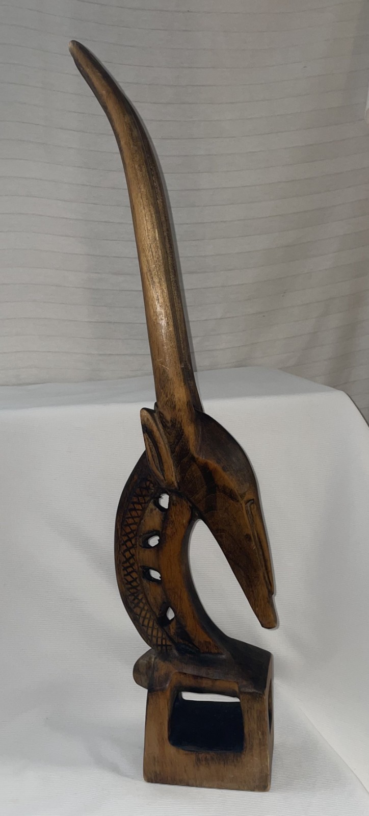 Wood Carved Chiwara Sculpture from West Africa 23 1/4" Tall MCM Unique