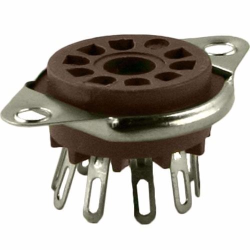 NEW - 9 Pin Belton Socket with Mounting Bracket Micalex .75" chassis hole