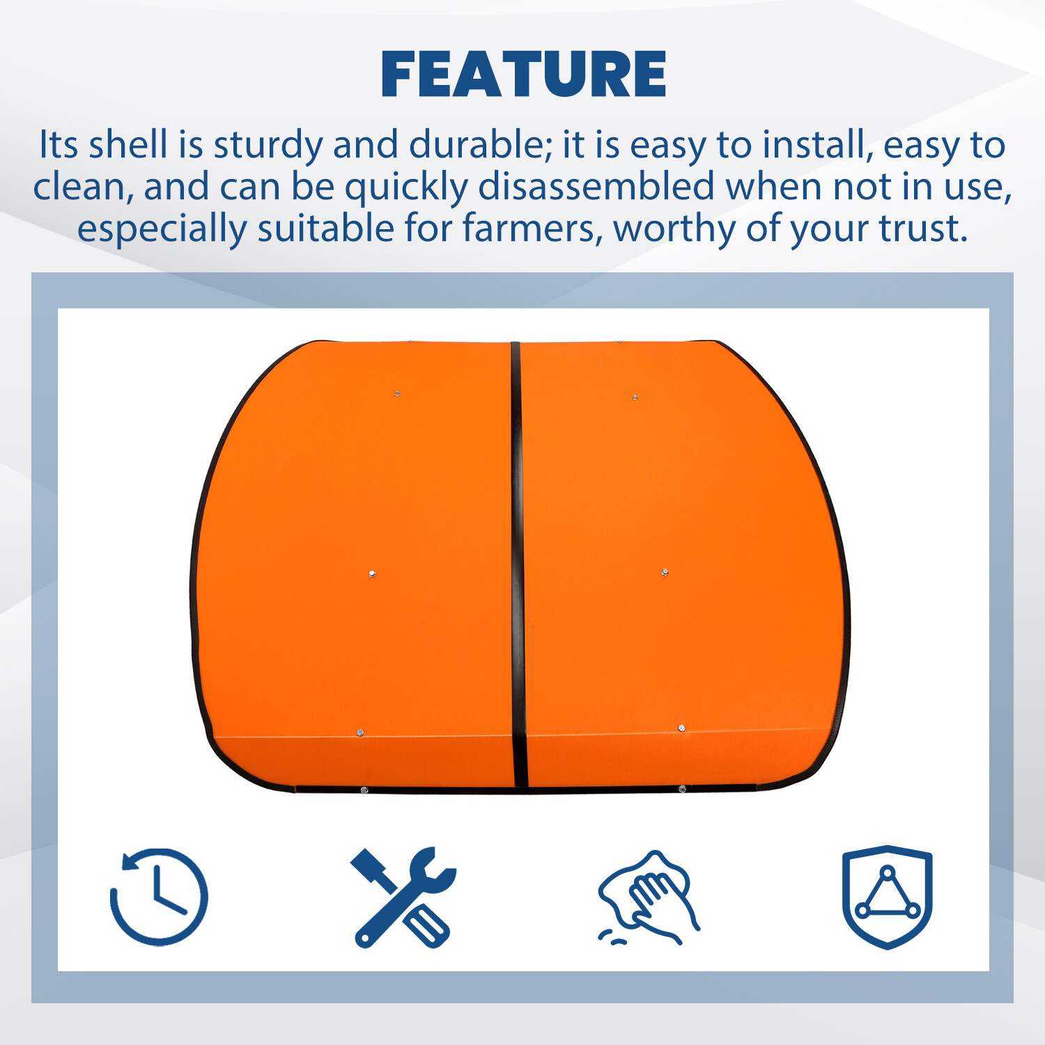 Orange Tuff Top Tractor Canopy For ROPS 48-3/8" X 48-3/8"