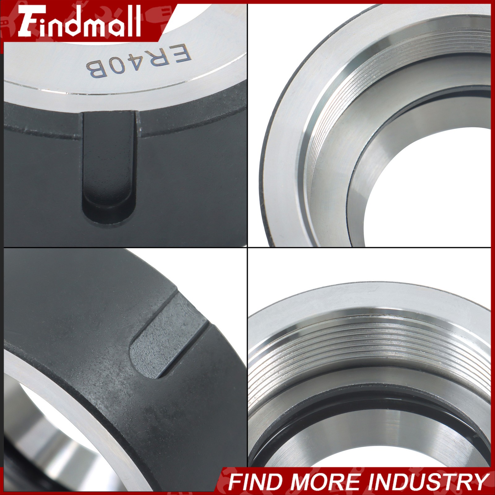 Findmall Precision ER40 Ball Bearing Collet Nut for CNC Tool Holder