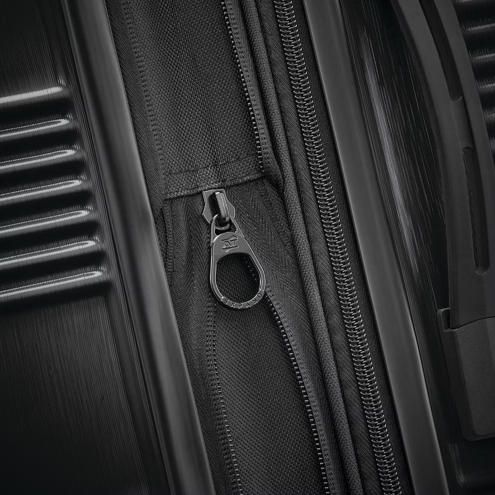 American Tourister Checkered Hardside Carry On Spinner Suitcase Black