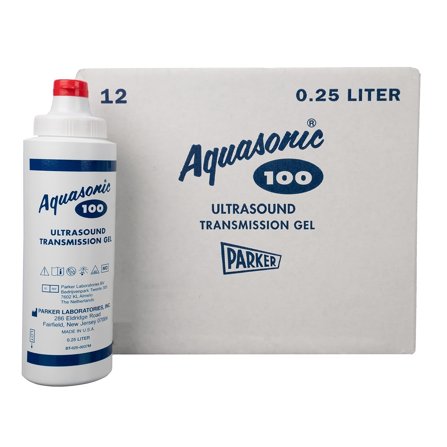 Ultrasound Transmission Gel AQUASONIC 100 Squeeze Bottle PARKER LABS Lot of 12