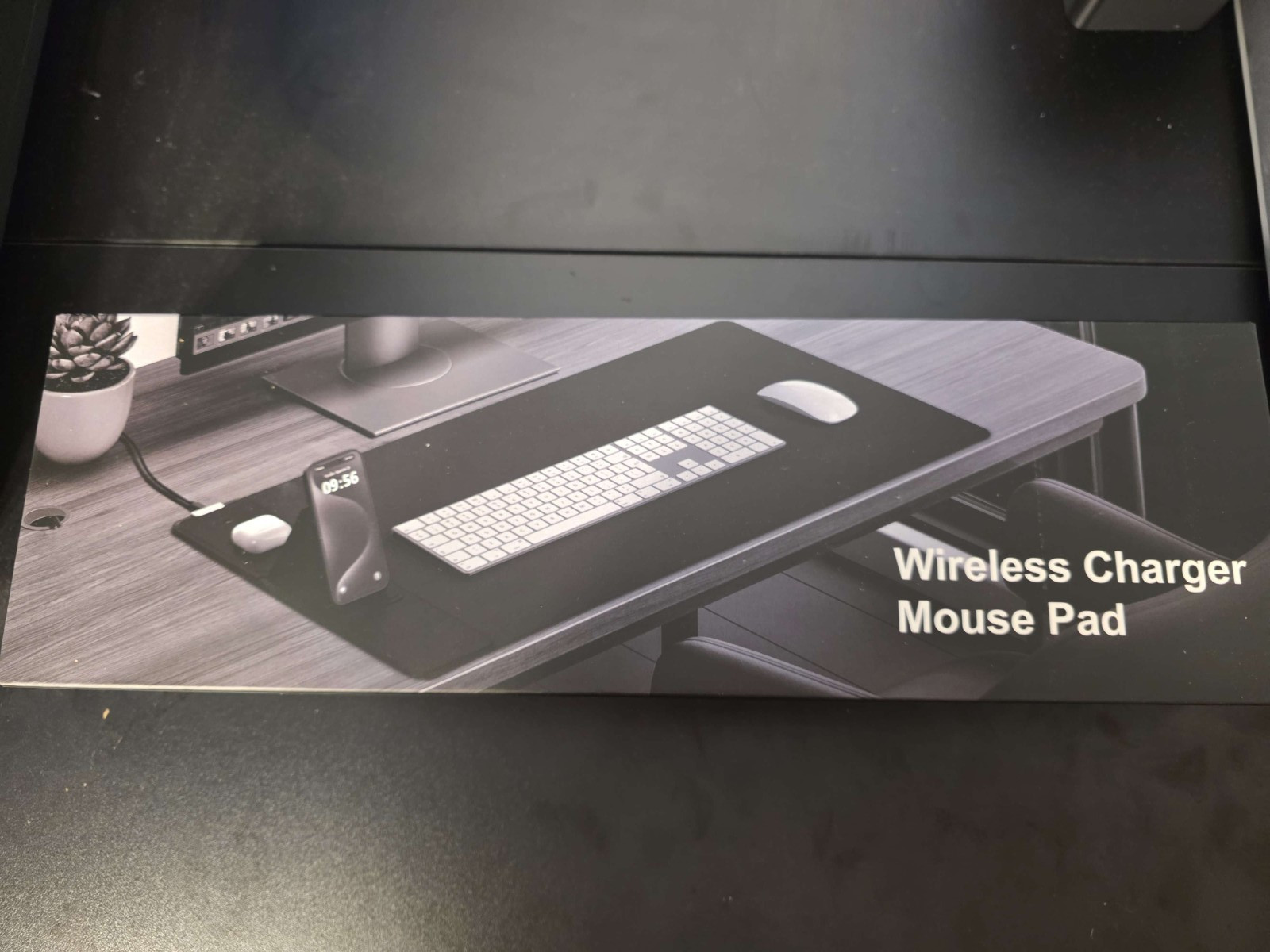 New - ABCMat Mouse Pad with Magnetic Wireless Charging & Adjustable Phone Stand,