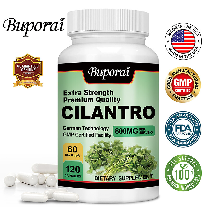 Cilantro Capsules 800mg - Cleanse & Detox, Support Digestion, Food Supplement