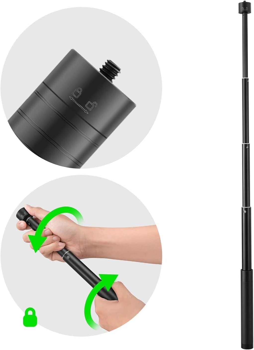 Action Camera Selfie Stick Telescopic Extension Pole for GoPro DJI Osmo Insta360
