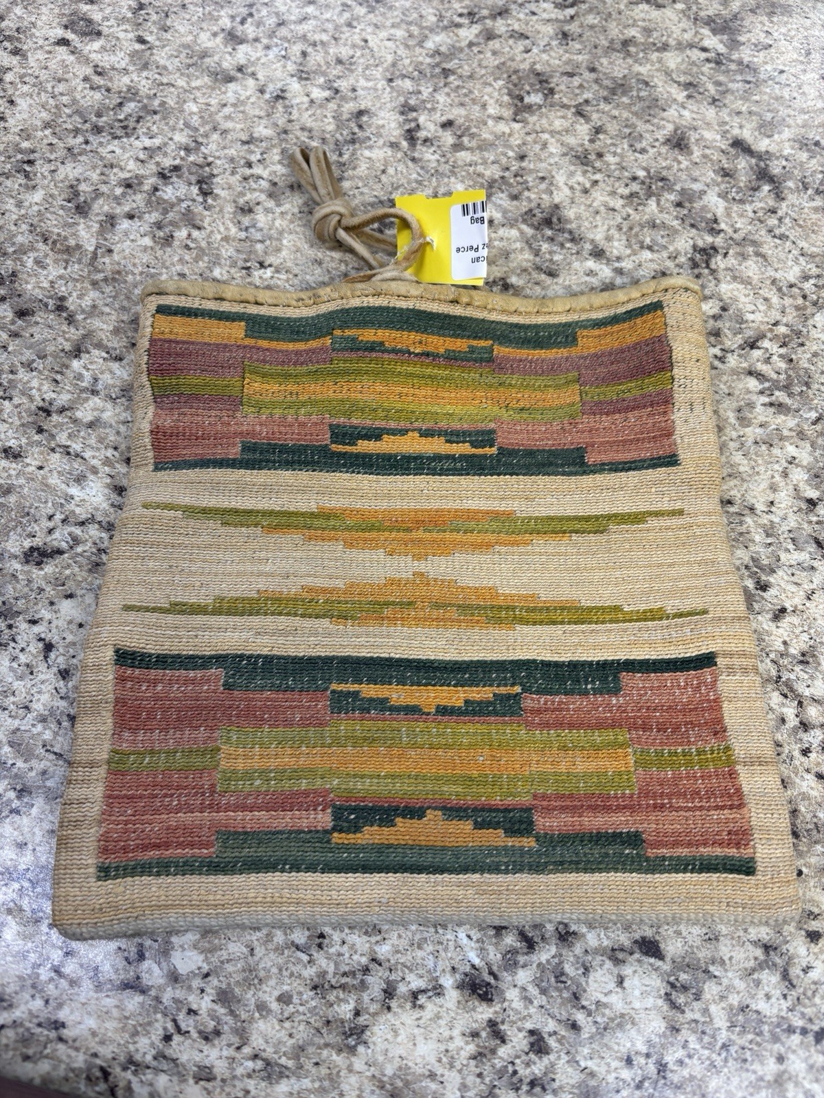 Antique Native American Plateau culture Nez Perce corn husk bag pouch circa 1900