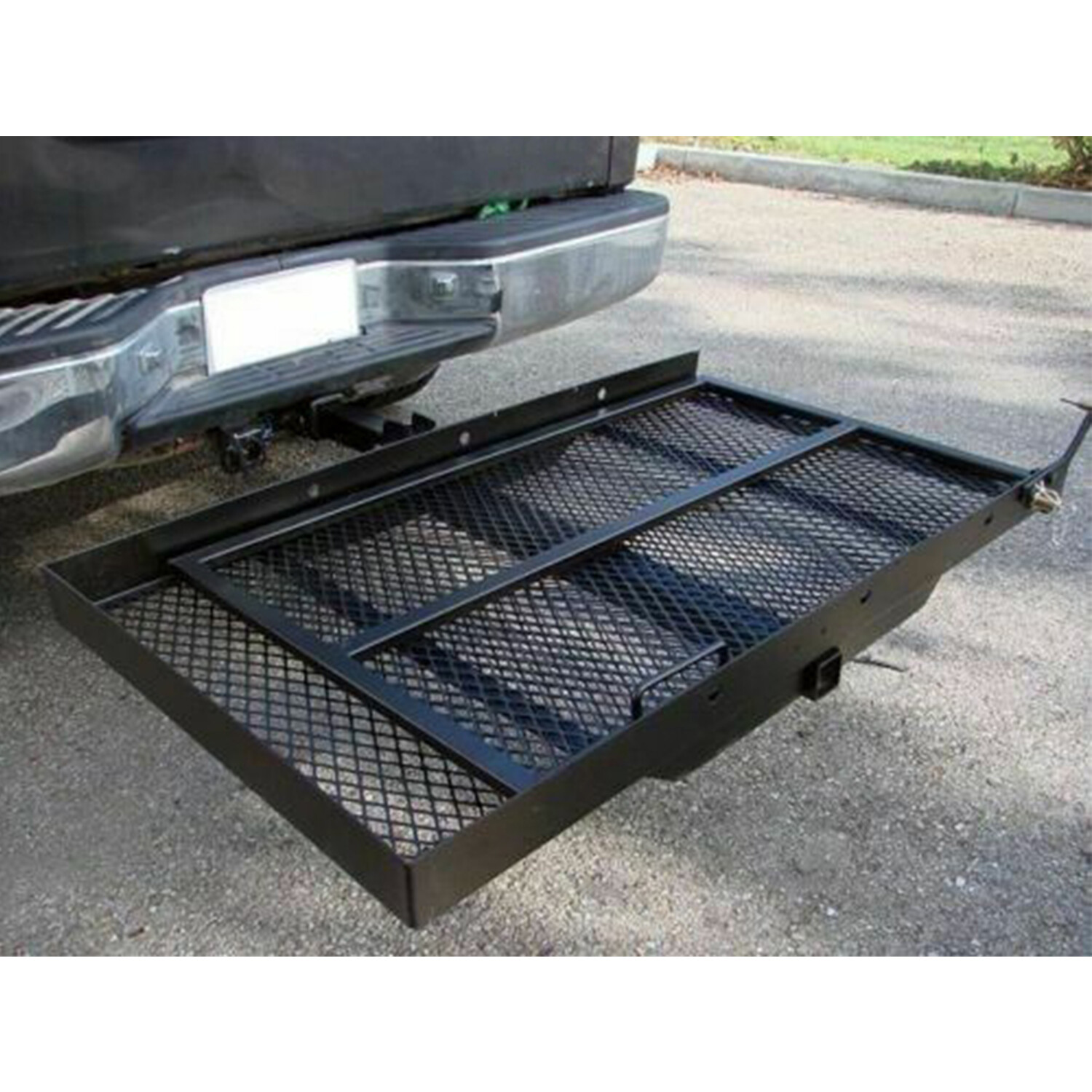 500LB Scooter Hitch Carrier Mount Hitch Cargo Carrier W/ Ramp Wheelchair Carrier