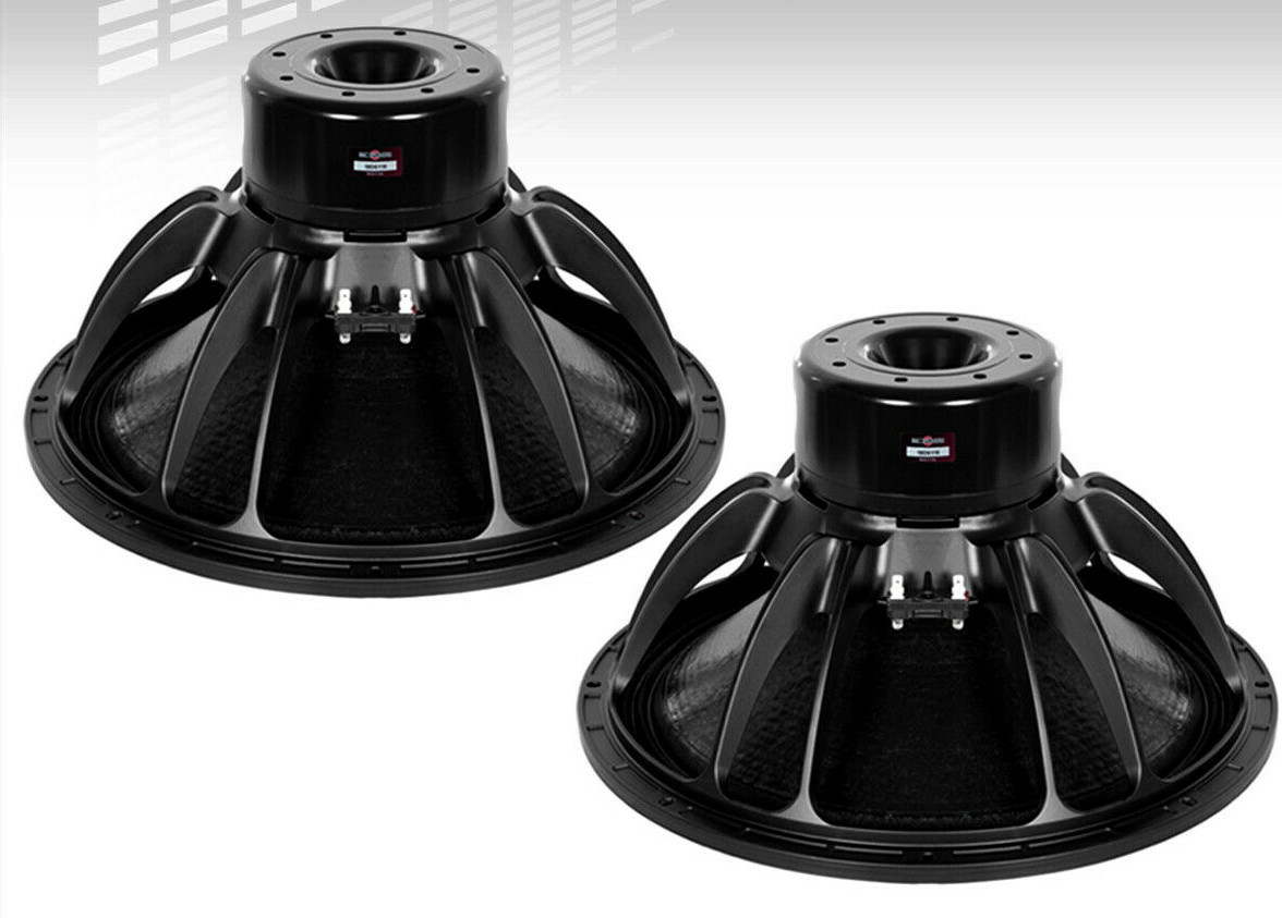 2x B&C 18DS115-4 18" Neodymium Subwoofer Speaker 3400W 4-Ohm Bass Sub 35-500 Hz