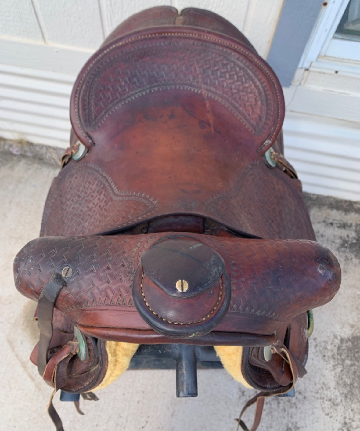Gorgeous Maker Marked 13.5" Seat Vintage Western Saddle mw
