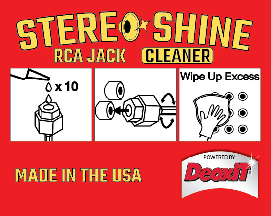 Stereo Shine RCA/Phono Jack Cleaner - Powered by DeoxIT D Series