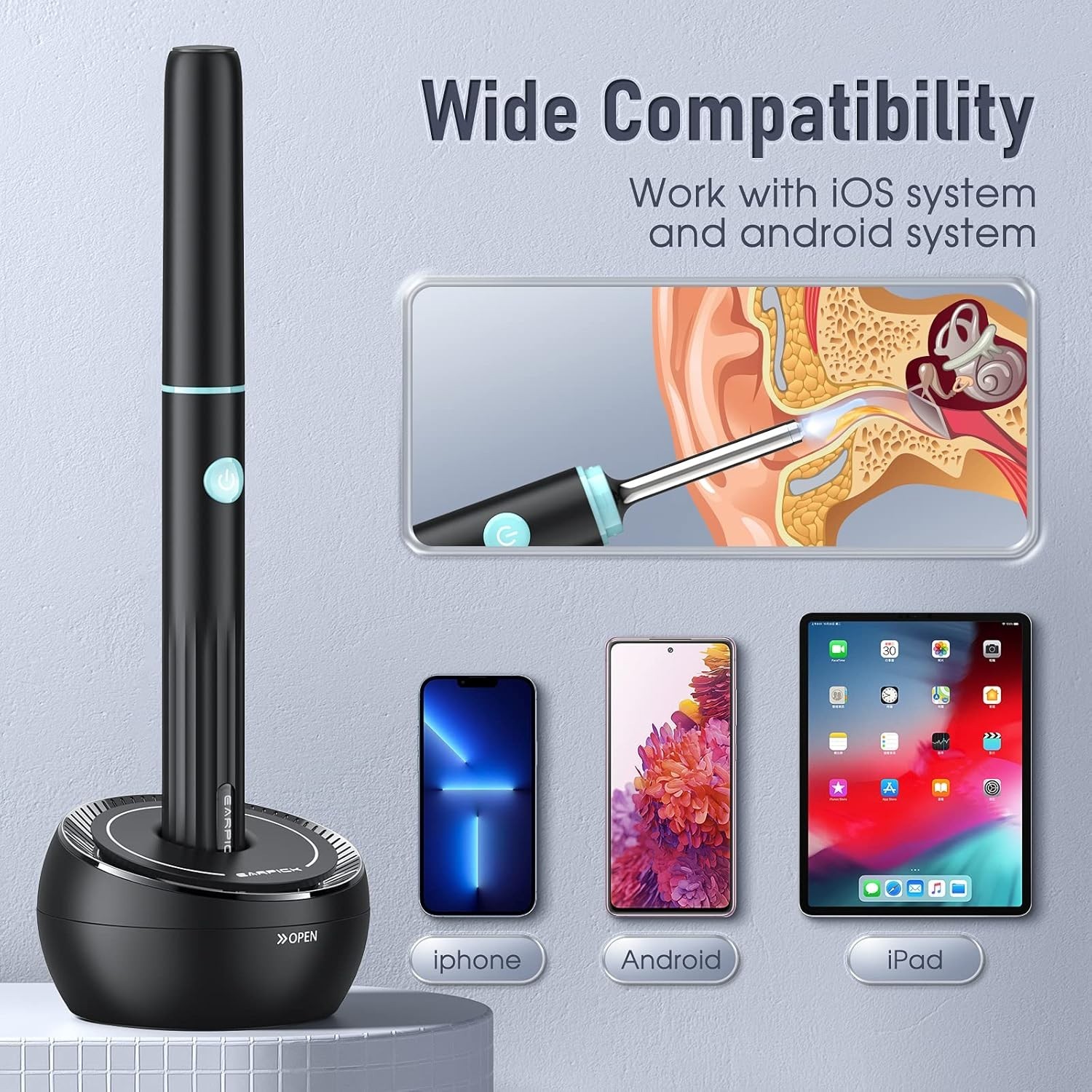 Ear Wax Removal Camera Ultra-HD Ear Wax Remover Tool, Ear Cleaner Washer kits