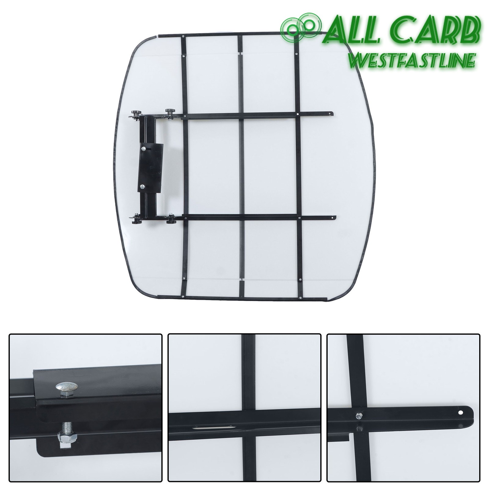 Tuff Top Tractor & Mower Canopy 52" × 52" For 2" x 2" or 2" x 3" ROPS -White