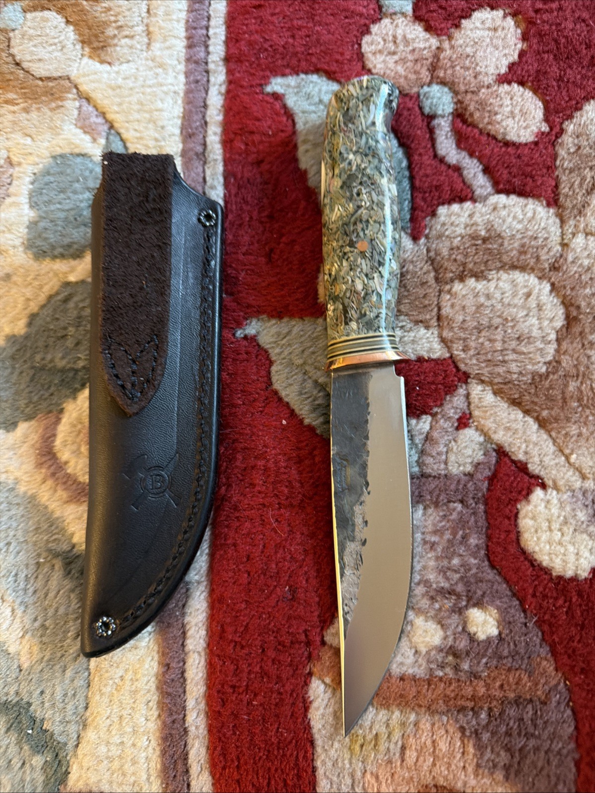Behring Made Trout & Bird Stainless Knife with Warlander Sheath