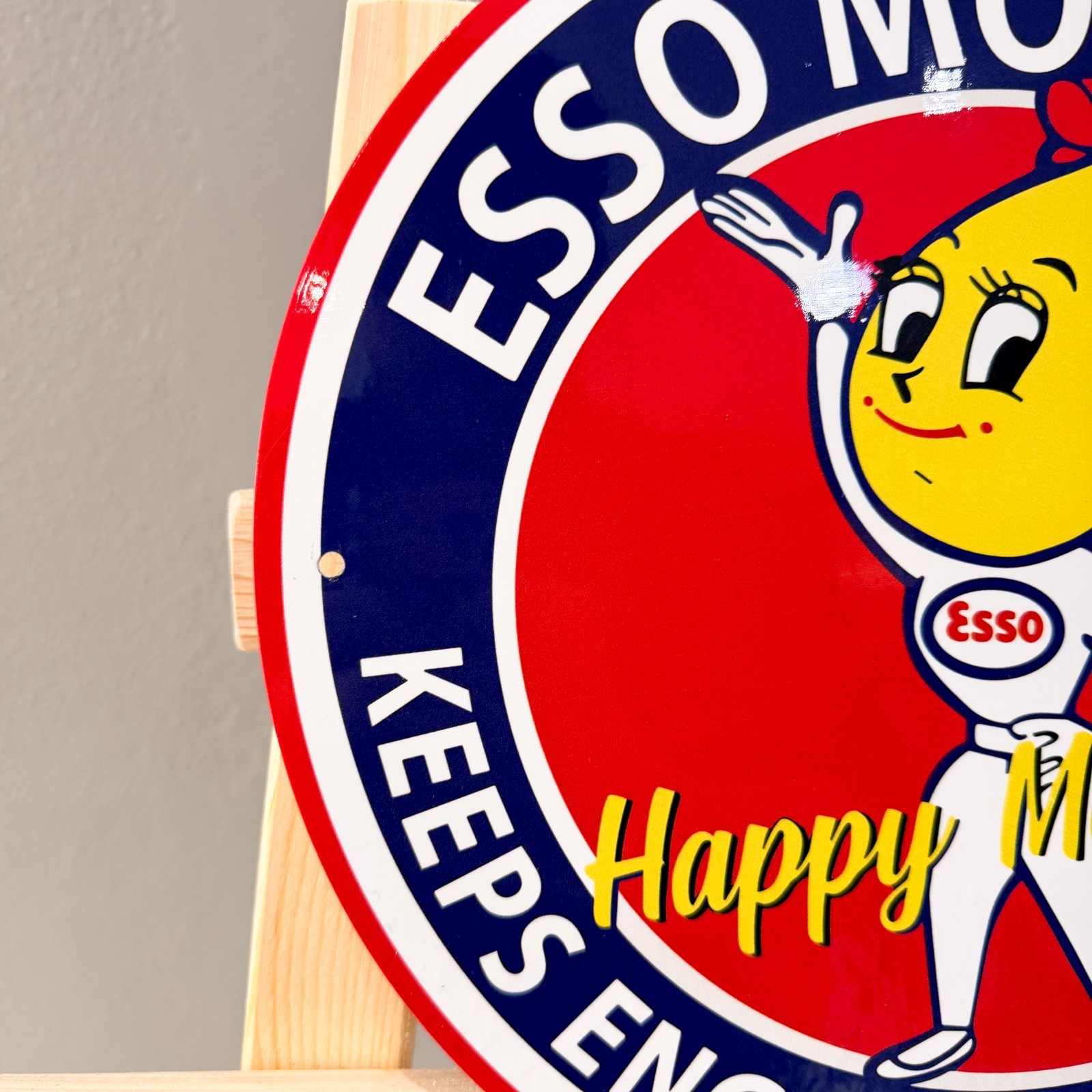 Esso Motor Oil Happy Motoring Female Mascot Metal Sign – 30 cm / 11.8”