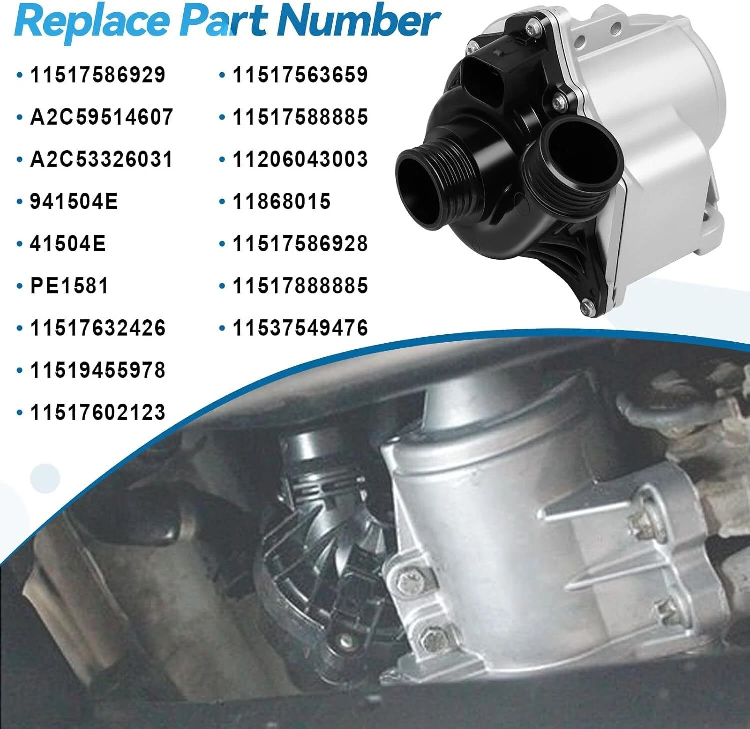 Electric Water Pump W/ Thermostat For BMW 335i 535i 640i 740i X5 X6 11517632426