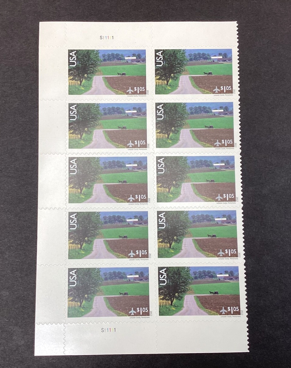 U.S. Airmail Stamps #C150 Lancaster County 2012 Strip Of Ten $1.05 Mint NH