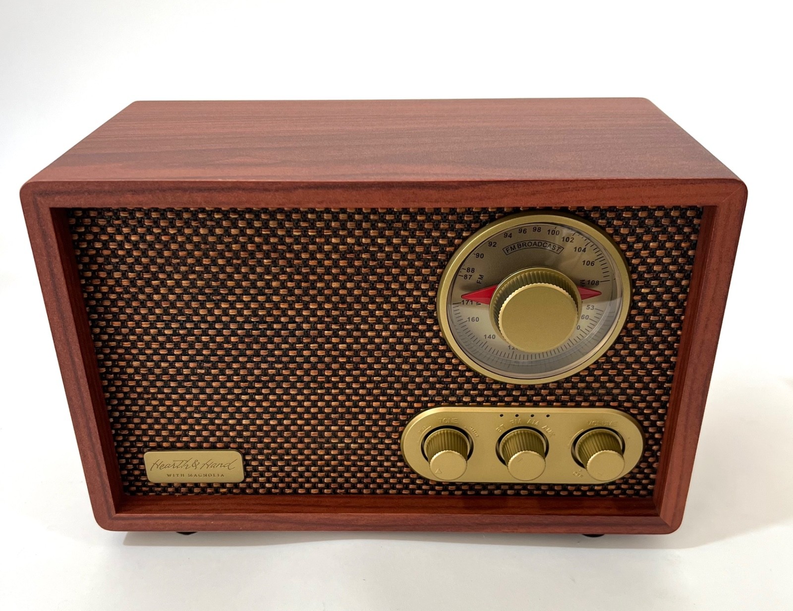 NEW Hearth & Hand w/ Magnolia Portable AM/FM Bluetooth Vintage Style Radio