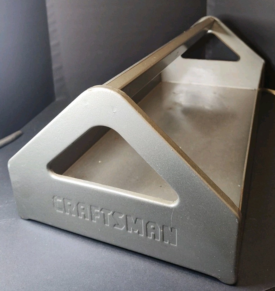 Vintage Sears Craftsman Grey Metal Tool Tote Tray Carry Box Caddy