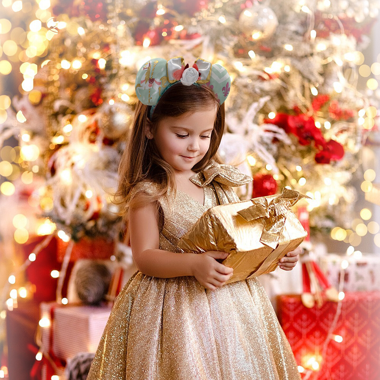 Disney~Parks The Main Attraction Minnie Mouse Ears King Arthur Carousel Headband