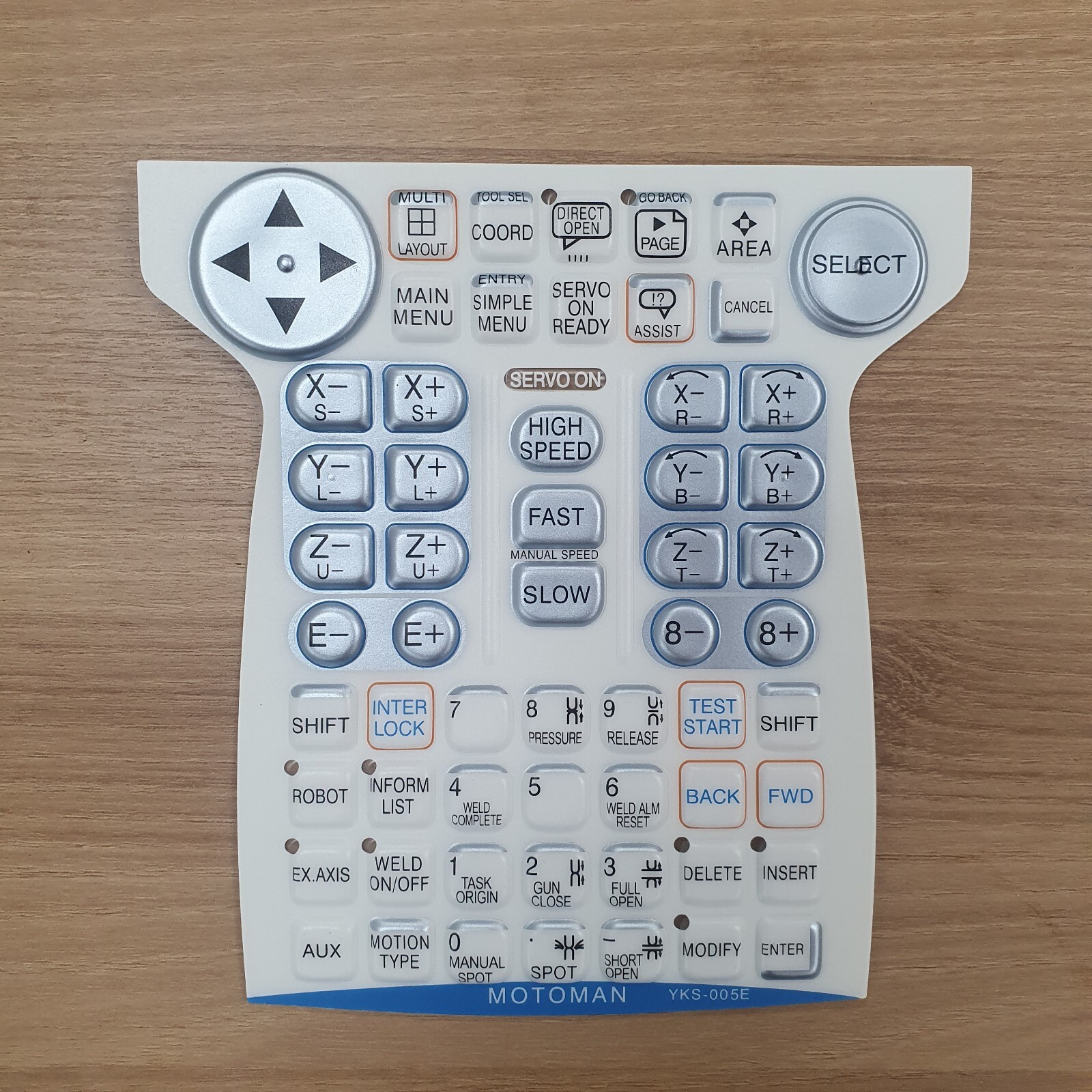 YKS-005E, Yaskawa Motoman JZRCR-YPP01-1 Membrane Keypad / Keysheet