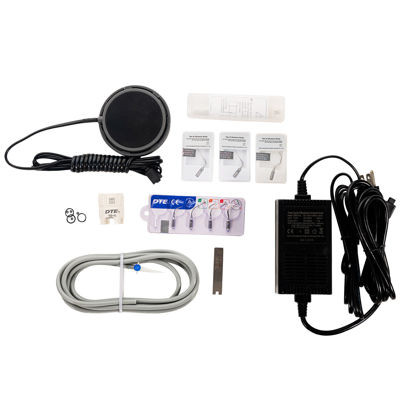 Woodpecker DTE S6 LED Dental Ultrasonic Piezo Scaler HD-8L LED Handpiece 7*Tips