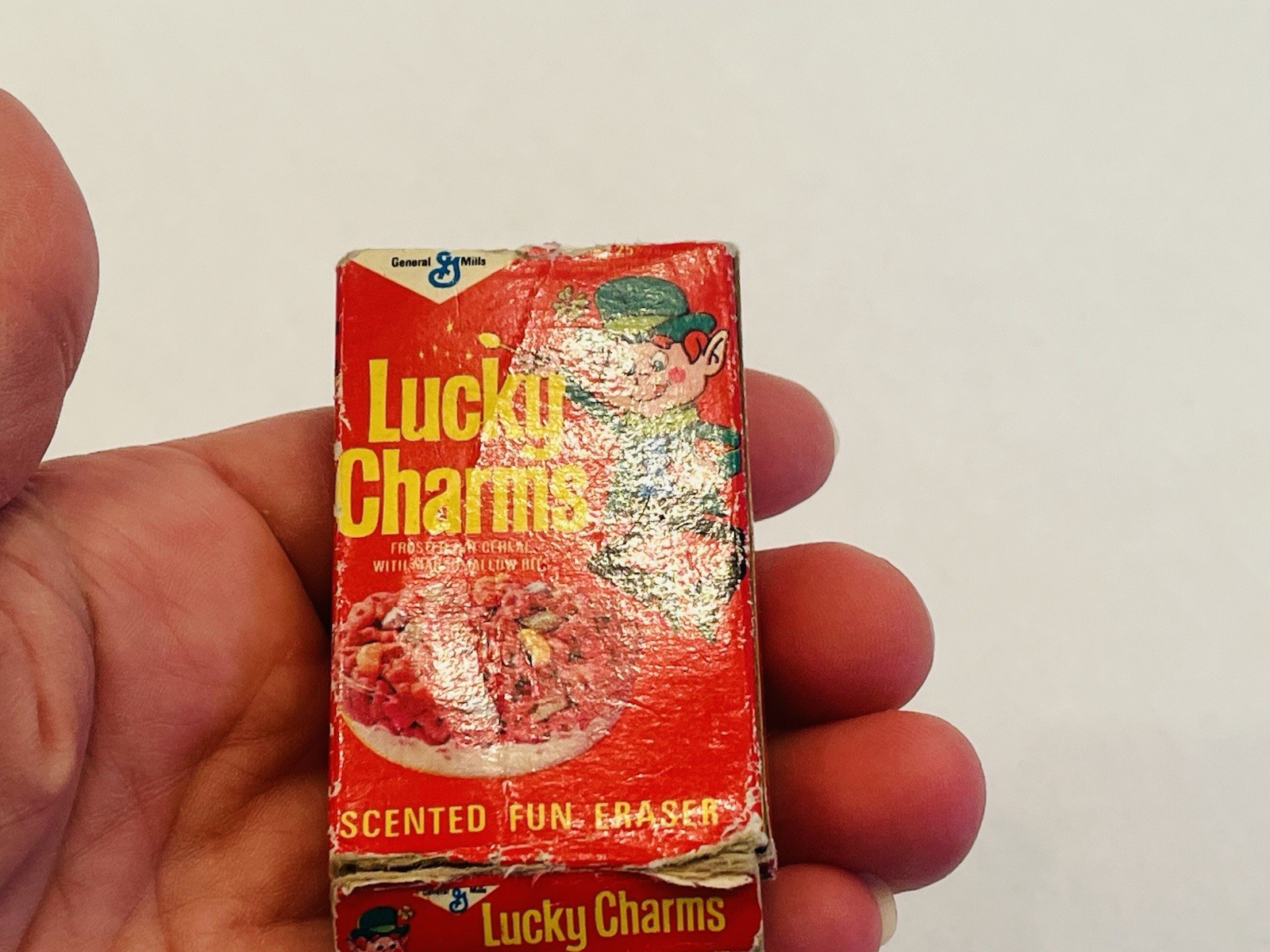 Vintage Lucky Charms Leprechaun Eraser with Box Gently Used Novelty Fun BIN 79