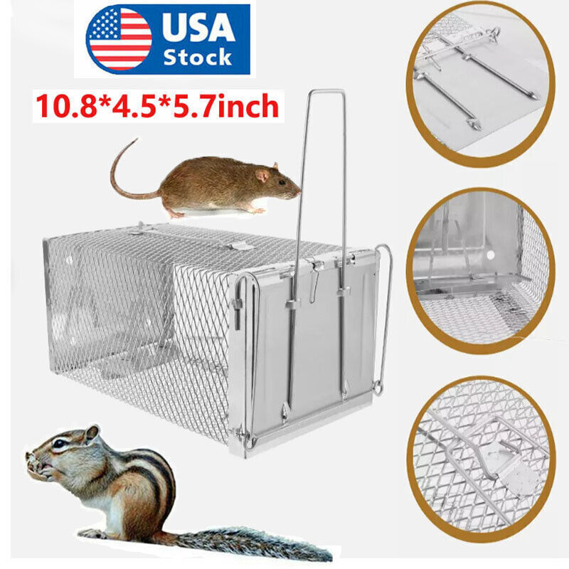 Live Animal Trap Cage Catch and Release Mice Rats Squirrels Small Animals US