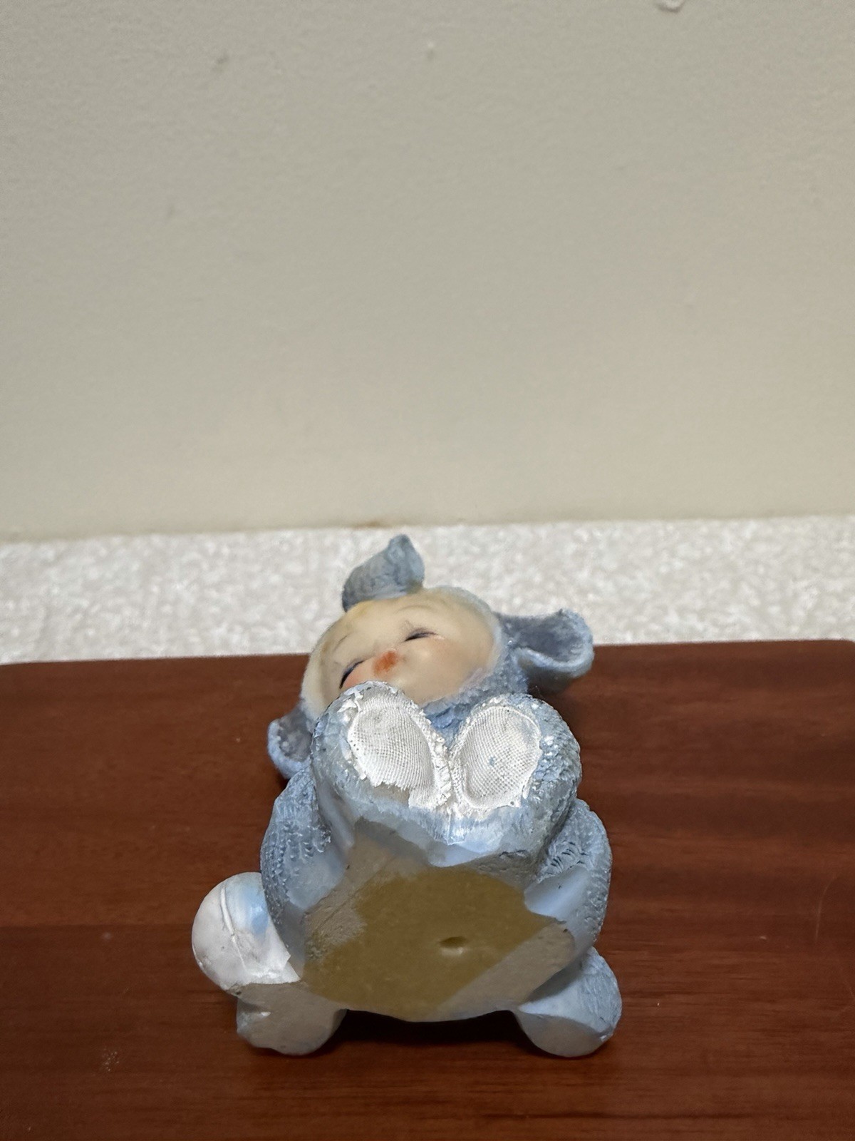 Vintage Baby In Blue Elephant Suit With Large Blue Eyes And Ears Figuring ￼