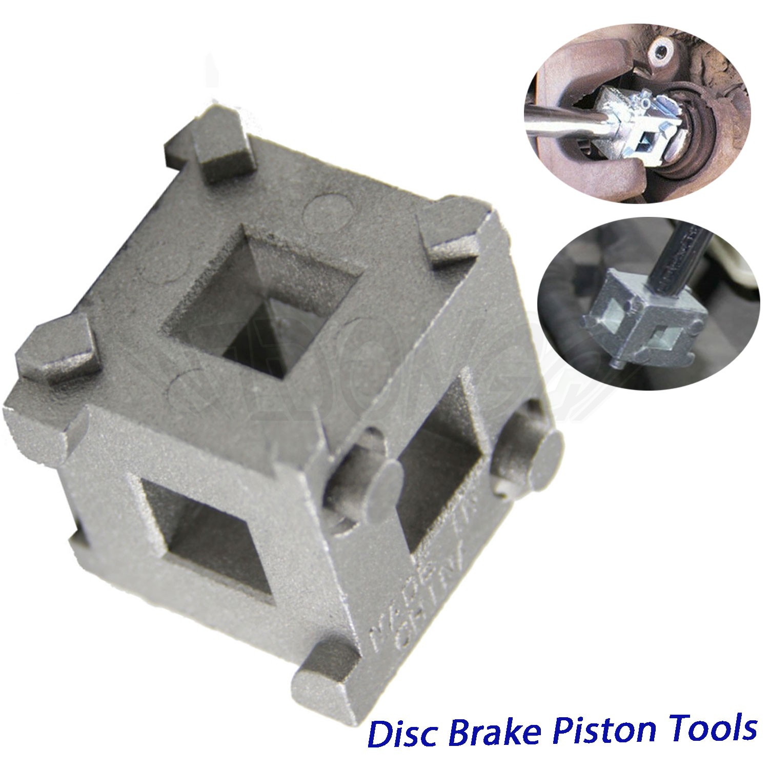 Rear Disc Brake Piston Tool Cube Caliper Adaptor Wind Back 3/8" Drive Tool