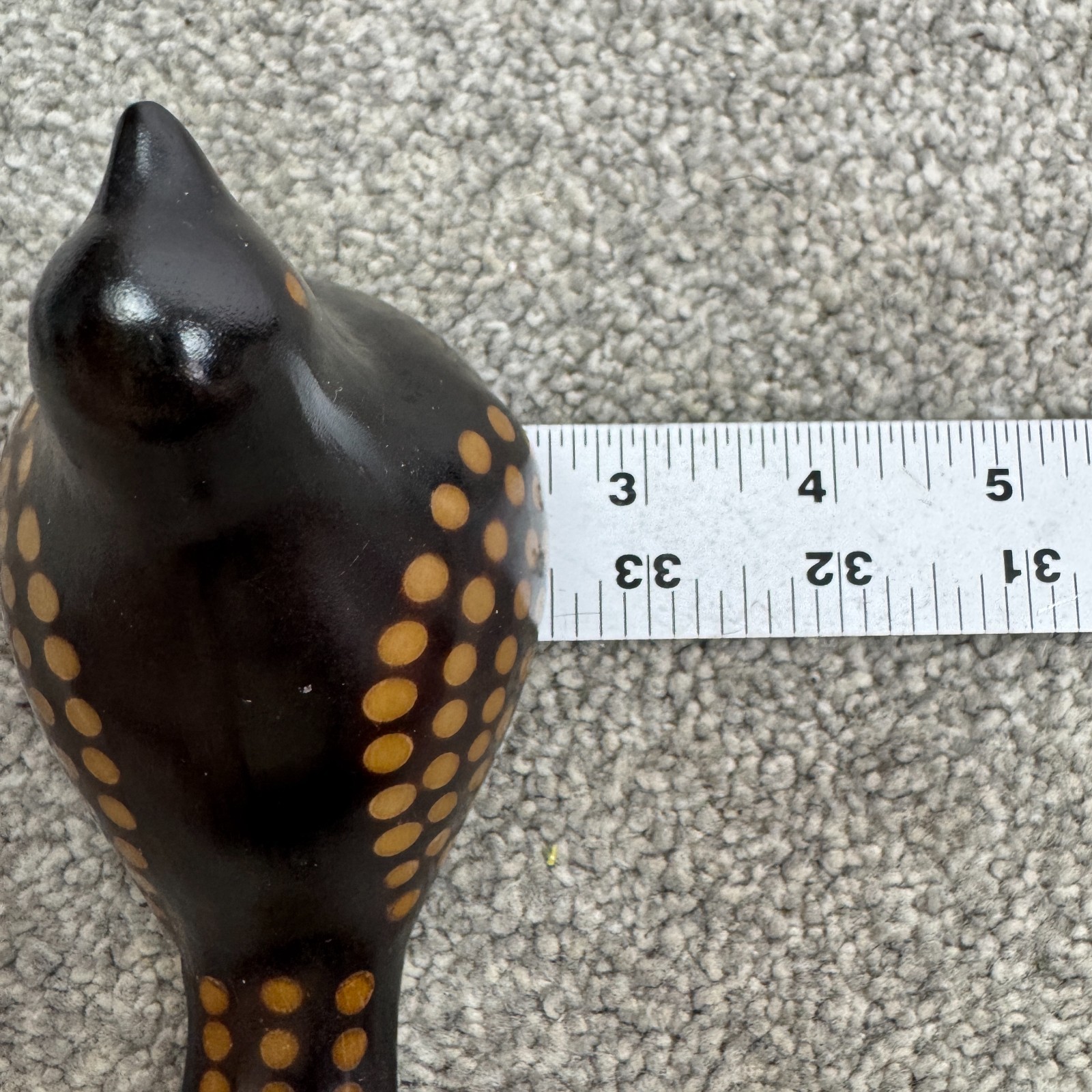 Set Of 2 Vtg Peruvian Handcrafted Chulucanas Birds Dots & Swirl Art Pottery MCM