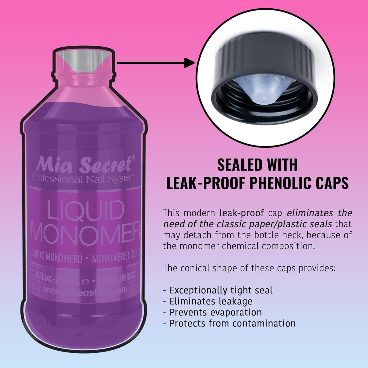 Mia Secret Liquid Monomer - Nail Acrylic System [All Size Available/ Odorless]