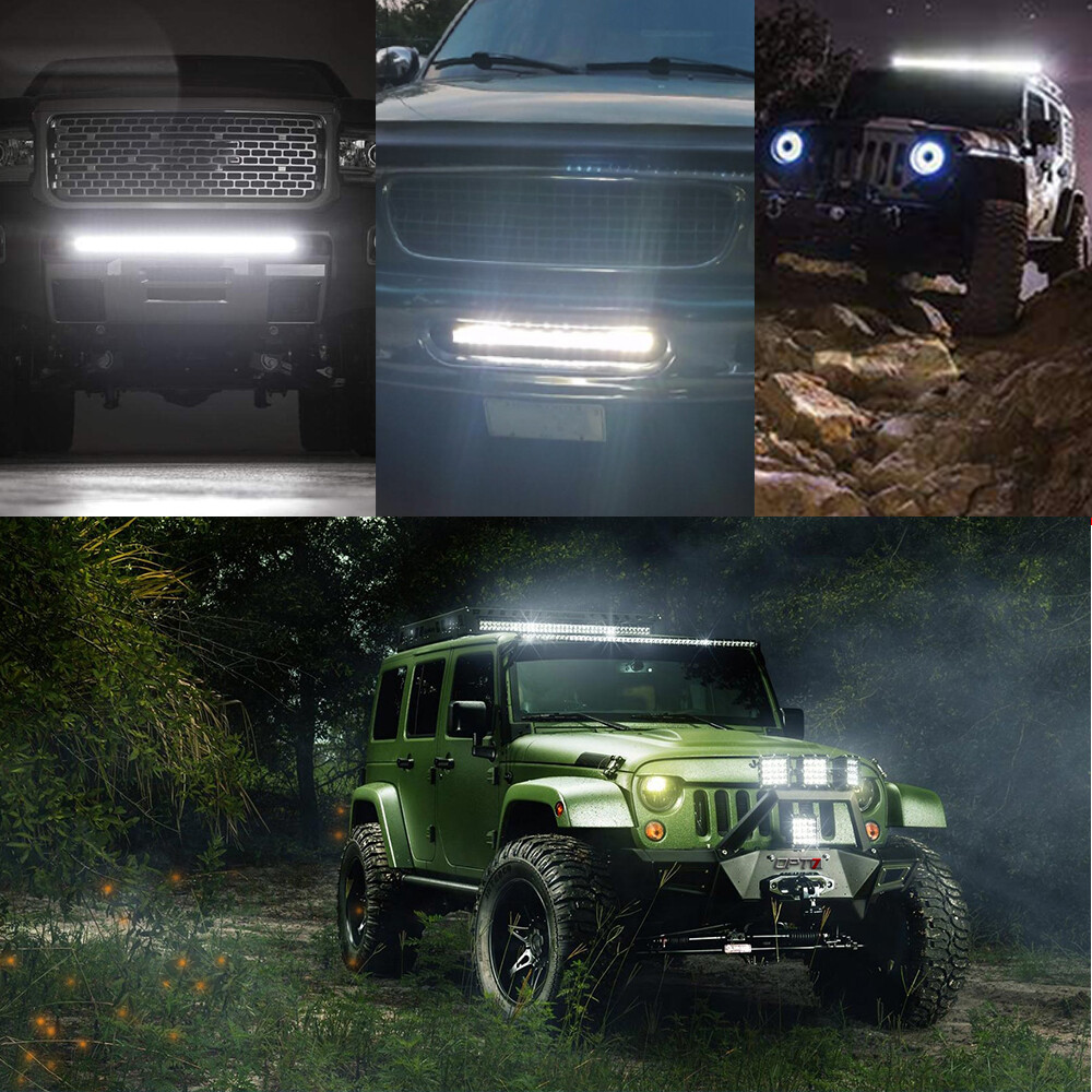 22 inch Slim Led Light Bar Spot Flood Combo Offroad UTV ATV Boat Truck DRL 20"