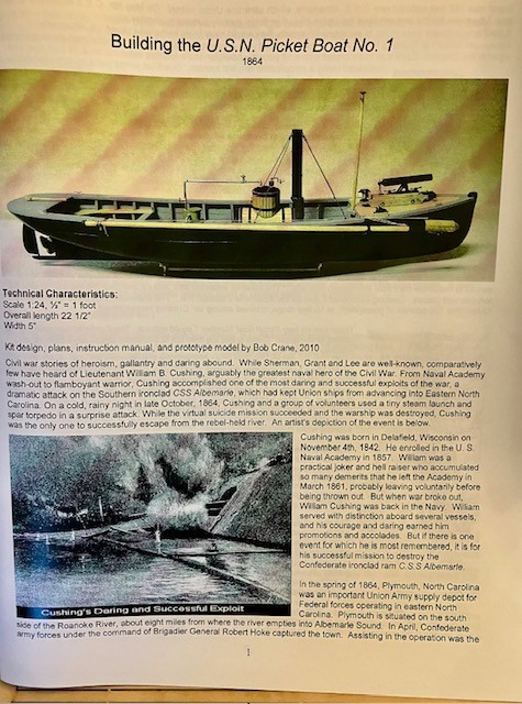 2010 MODEL SHIPWAYS KIT No. MS2261 PICKET BOAT - CIVIL WAR 1864