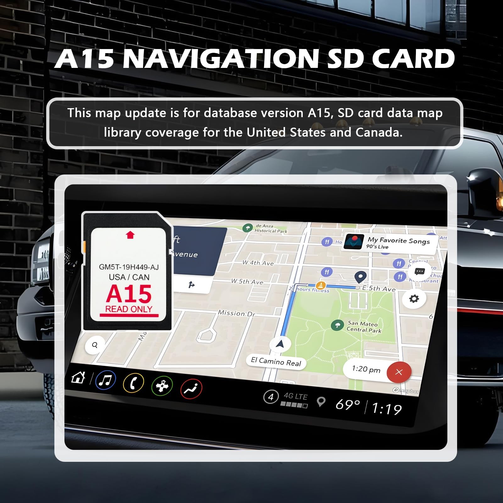 GM5T-19H449-AJ Navigation SD Card Sync 2 Ford Lincoln
