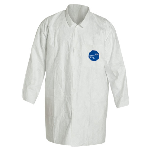 Tyvek DUPONT TY212SWH4X003000 White Lab Coat - Size: 4XL - 5 COATS