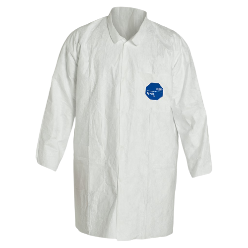 Tyvek DUPONT TY212SWH4X003000 White Lab Coat - Size: 4XL - 5 COATS