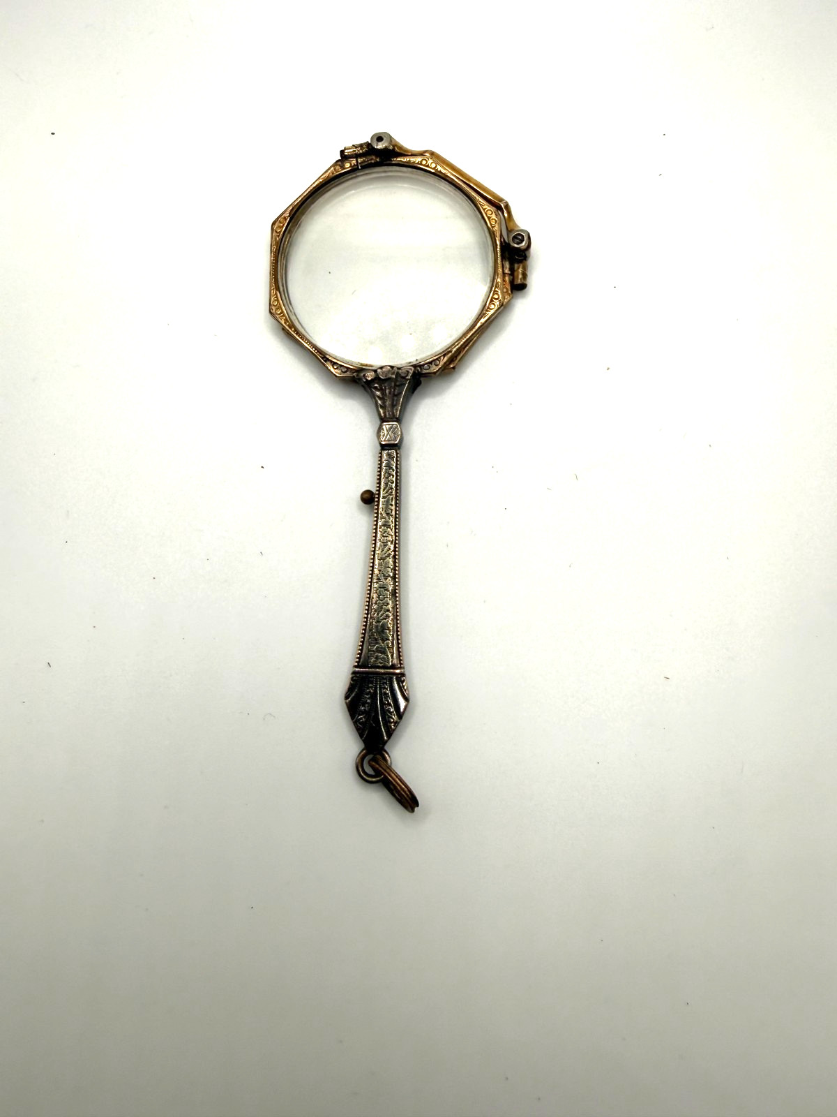 Antique Art Deco Folding Opera Lorgnette Glasses Beautifully Engraved