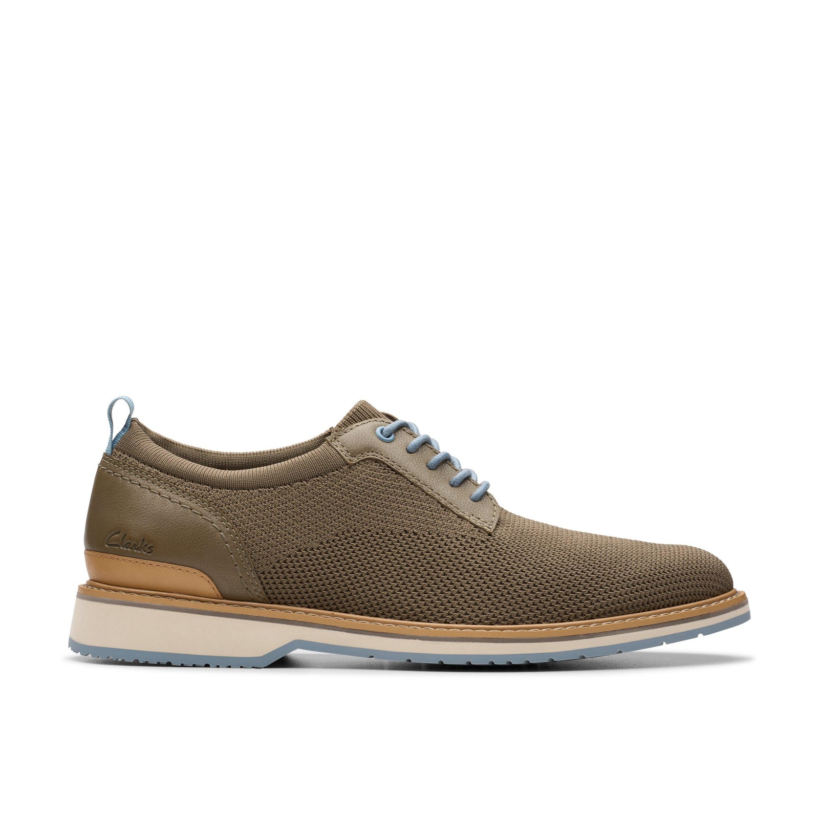 Clarks Mens Monahan Knit Grey  Casual  Shoes