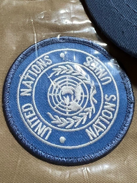 Authentic UN Peacekeepers Kit - Official Issue Cap, Armband, Neckwear - From Mis