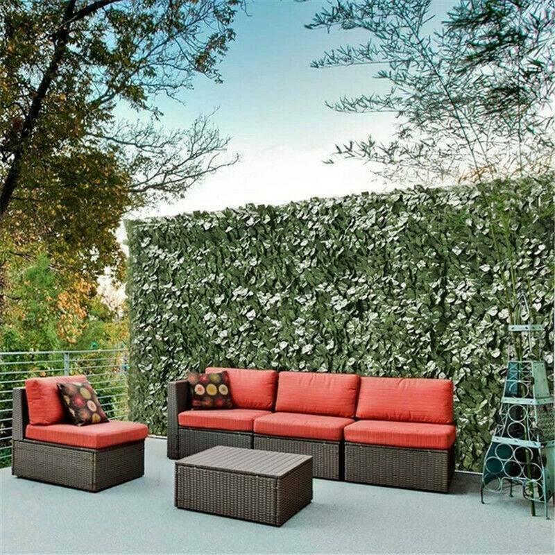 Artificial Faux Ivy Leaf Privacy Fence Screen Decor Panels Outdoor Balcony Hedge