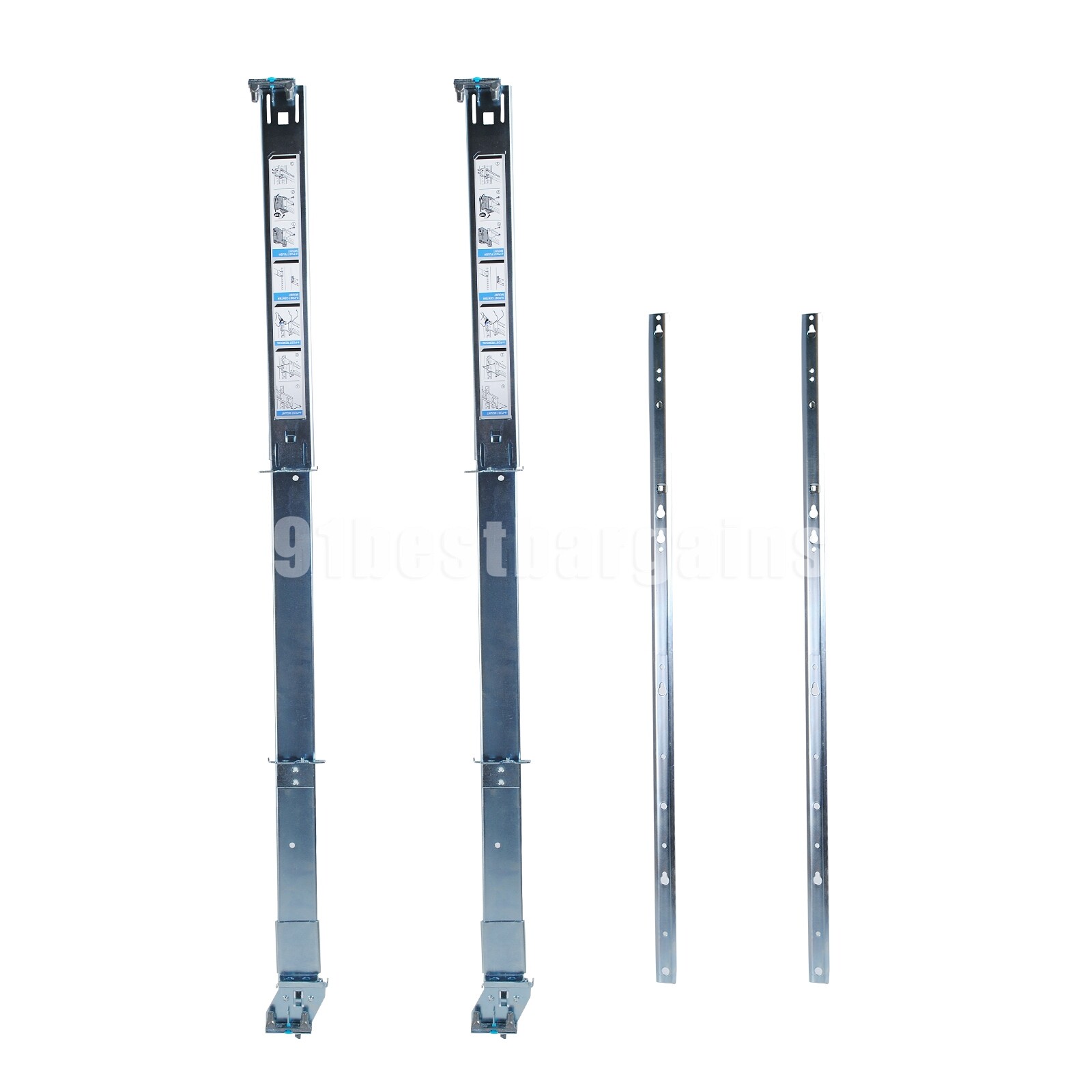 Dell R510 R520 R530 R720 R730 R820 R740 R740XD Post Rack 2U Static Rails 0H872R