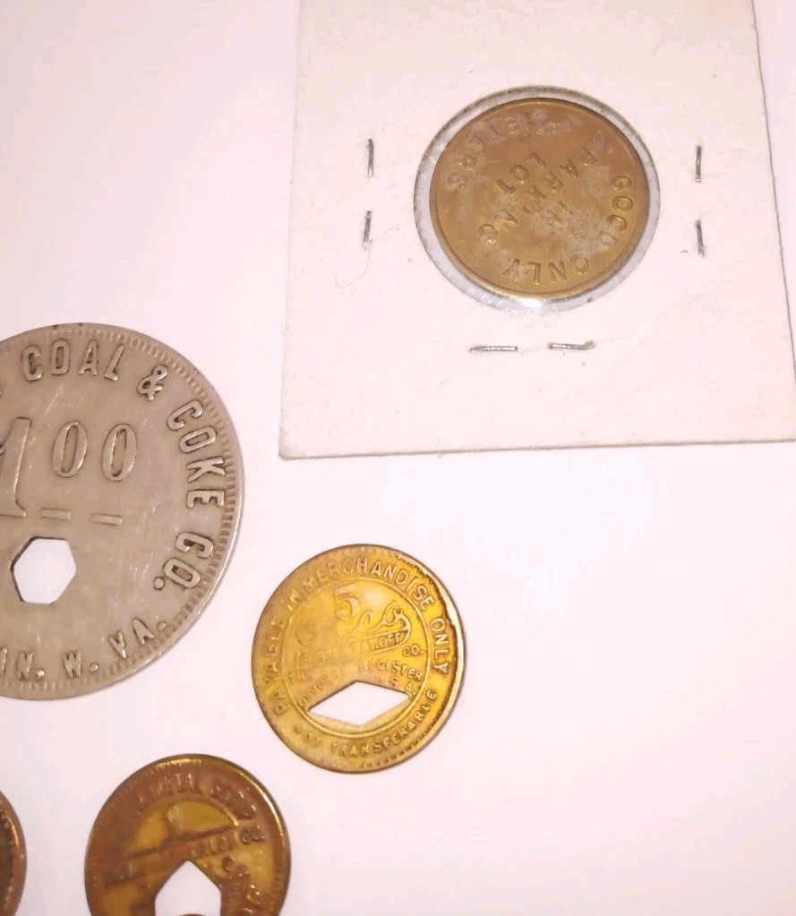 Vintage Wva Coal Script Tokens / Coins Money